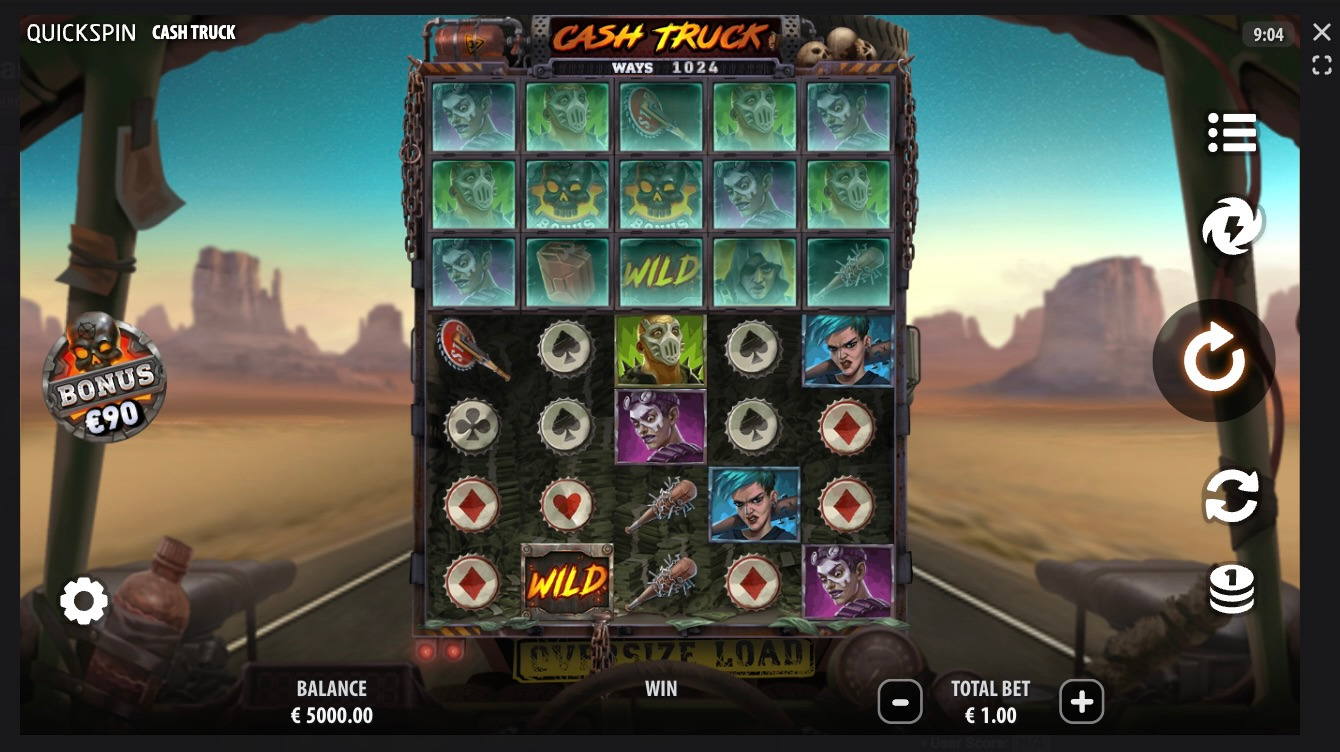 Playing Quickspin's Cash Truck slot online