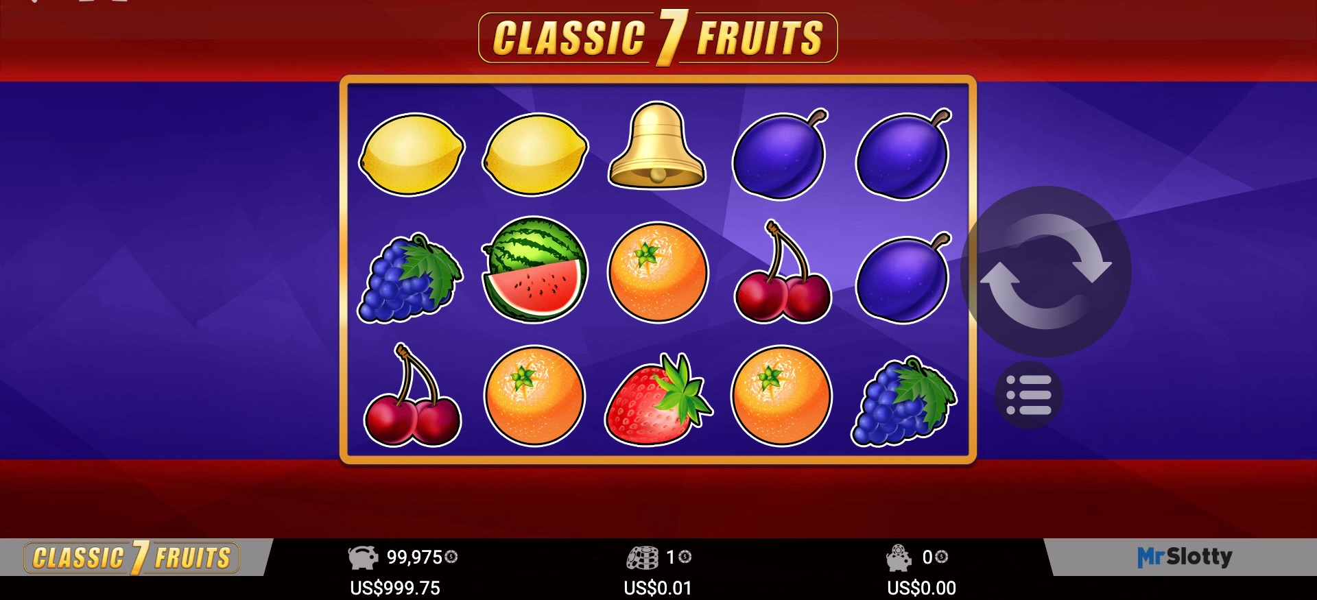 Mr Slotty Game Classic 7 Fruits