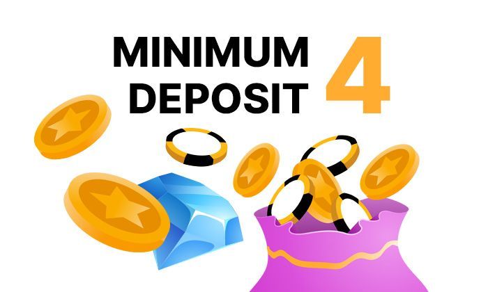 Best 4 minimum deposit online casinos