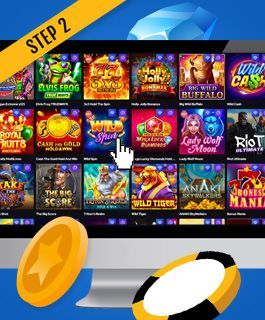 Clicking play to visit the casino and claim free spins