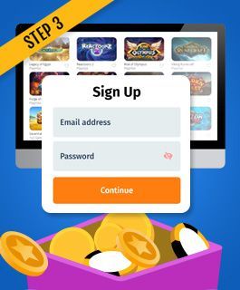 Registering a new casino account to unlock free spins on signup