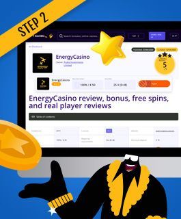 Player reading Mr. Gamble Sweden casino reviews online